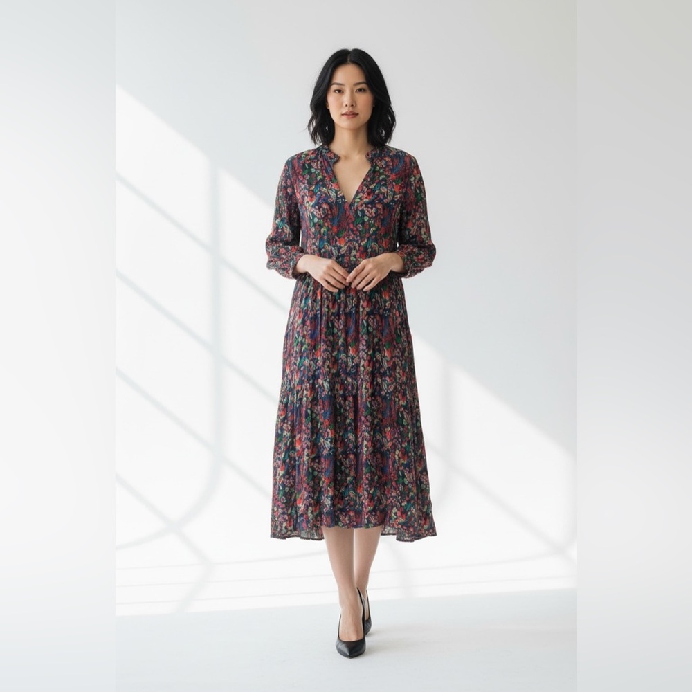 Anthropologie Vilagallo Multicolor Floral Dress